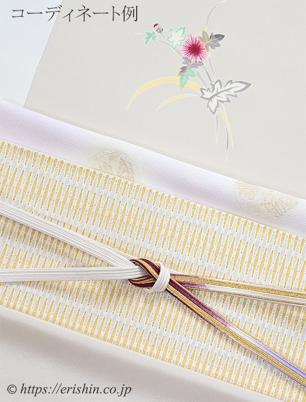 帯揚げ（雪輪重ねに宝尽くし/淡薄紅藤色）加藤萬『着物・呉服えり新』