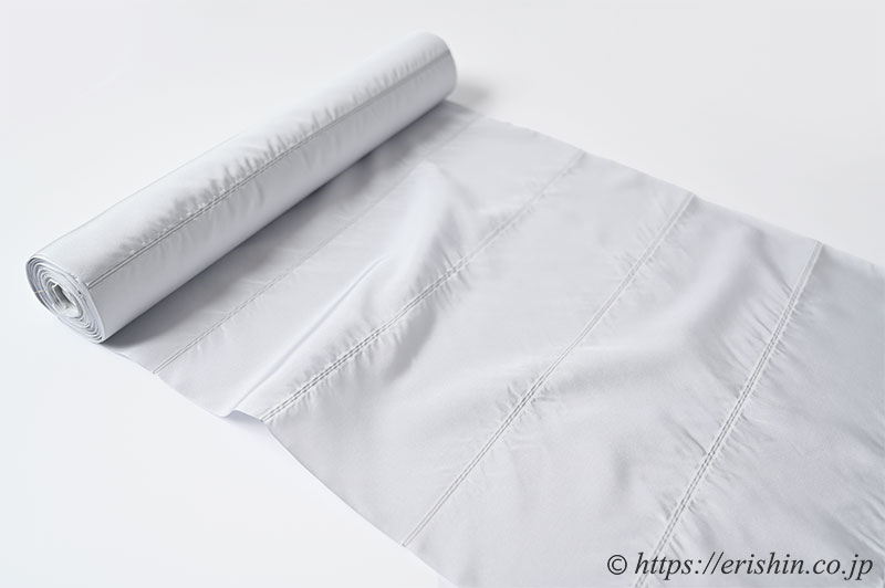 洛風林 しじら織コート(雨コート兼用/白銀色)