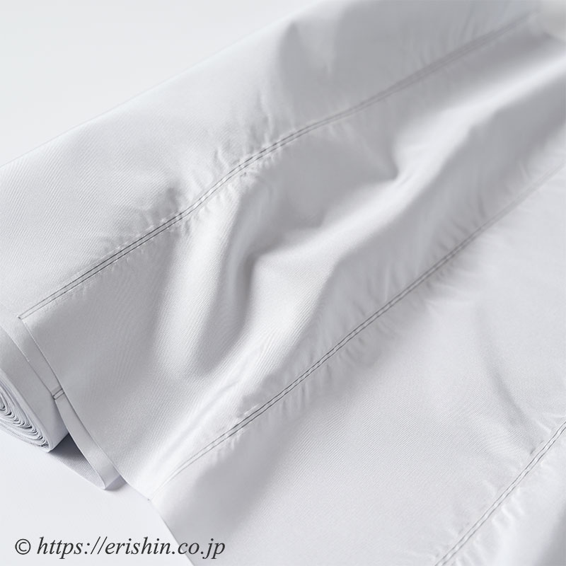 洛風林 しじら織コート(雨コート兼用/白銀色)