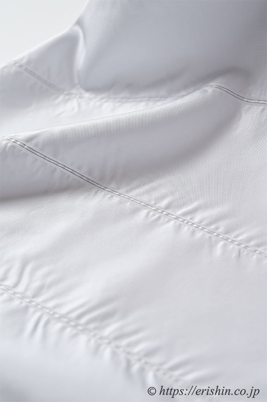 洛風林 しじら織コート(雨コート兼用/白銀色)