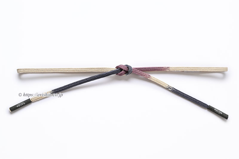 帯締め 平唐組(白茶色に桔梗鼠と小豆茶色)和小物さくら「着物と帯・呉服えり新」