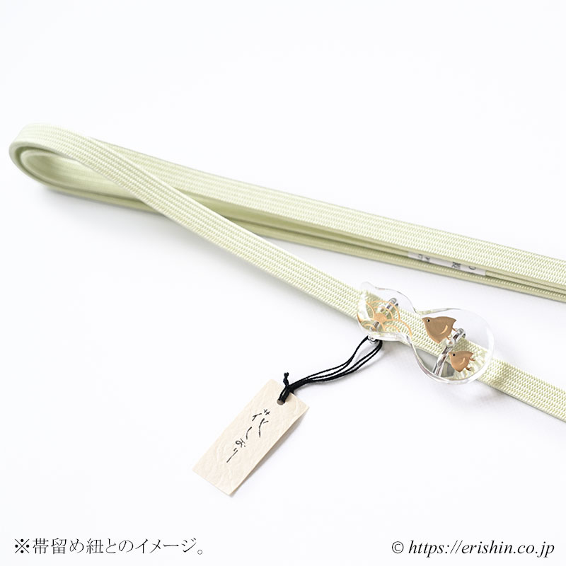 帯留め（波千鳥/クリア瓢箪）大原商店『着物・呉服えり新』