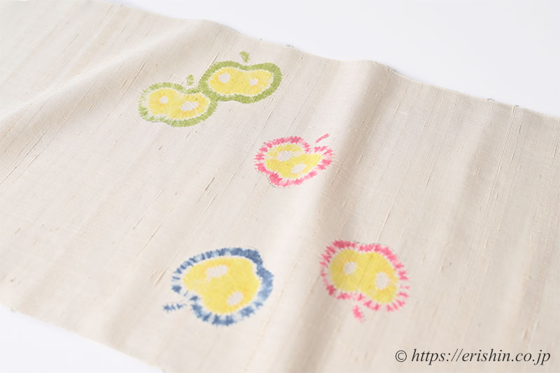 森健持 染名古屋帯(りんごです・辻ケ花/紬地)