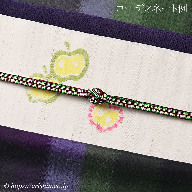 森健持 染名古屋帯(りんごです・辻ケ花/紬地)