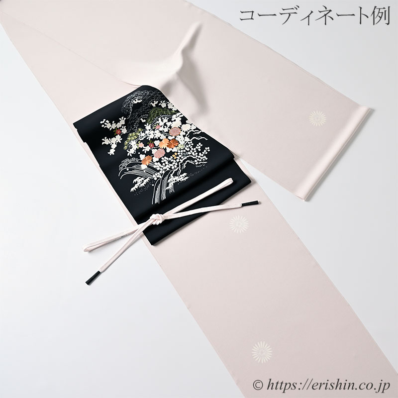 小紋(丸菊紋/灰桜色)