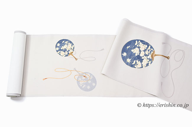 染名古屋帯（紐団扇/無双） [夏・単衣向]染めの川勝『着物・呉服えり新』 