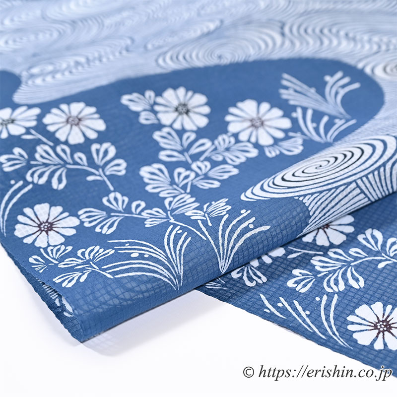 単衣　流水に秋草　着物　NO1 単衣 流水に秋草 着物 NO1 単衣 流水に秋草 着物 NO1