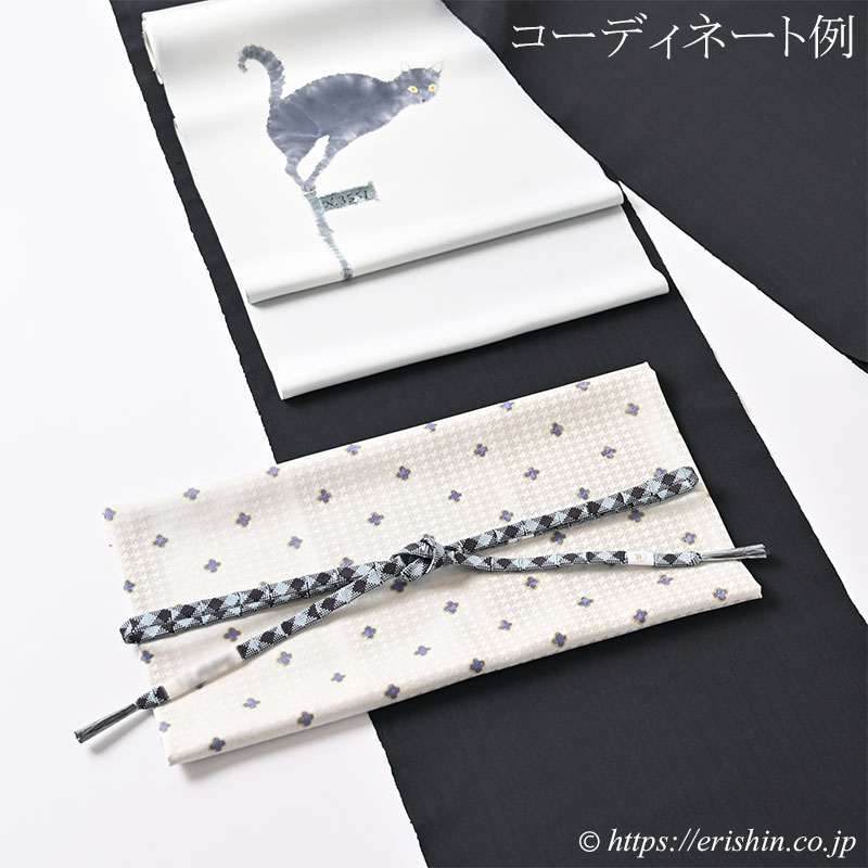 帯締め 内記組(ダイヤ柄/浅縹×源氏鼠)