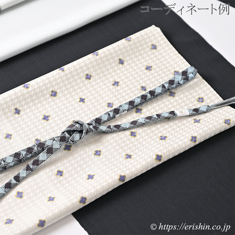 帯締め 内記組(ダイヤ柄/浅縹×源氏鼠)