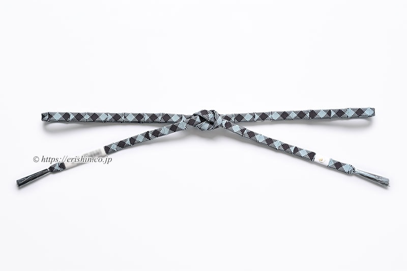 帯締め 内記組(ダイヤ柄/浅縹×源氏鼠)渡敬「着物と帯・呉服えり新」