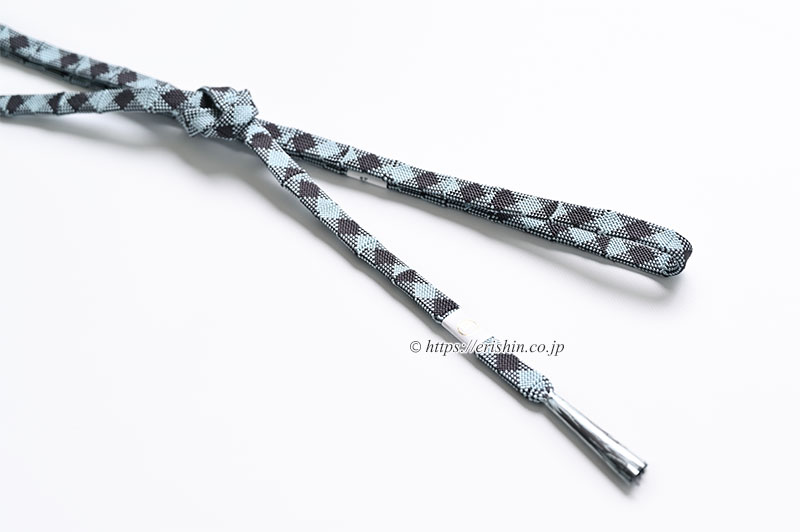 帯締め 内記組(ダイヤ柄/浅縹×源氏鼠)