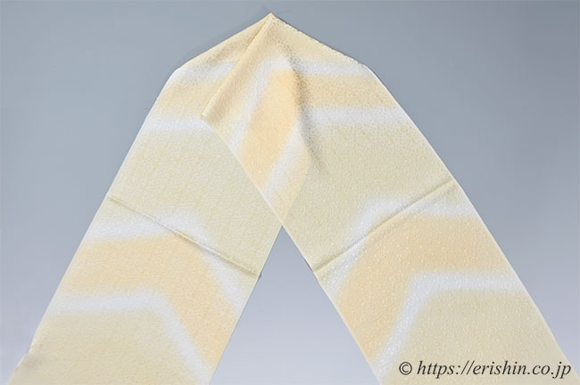帯揚げ(松皮菱/杏子色×利休白茶)