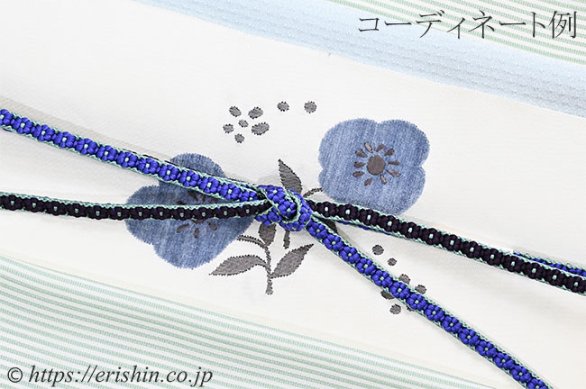 夢訪庵 九寸織名古屋帯(四方花文)