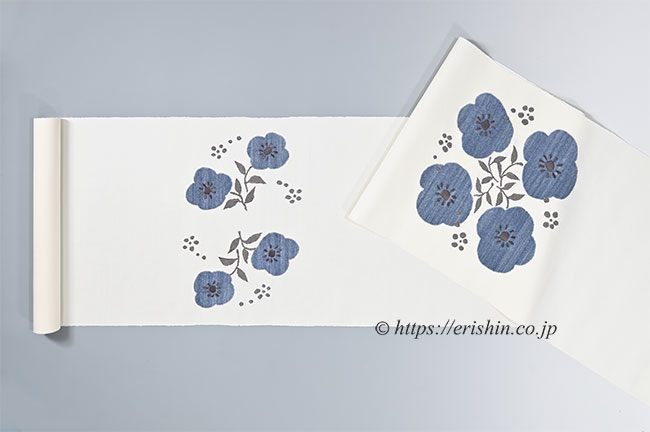 夢訪庵 九寸織名古屋帯(四方花文)