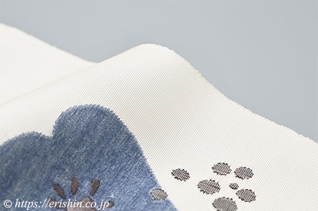 夢訪庵 九寸織名古屋帯(四方花文)