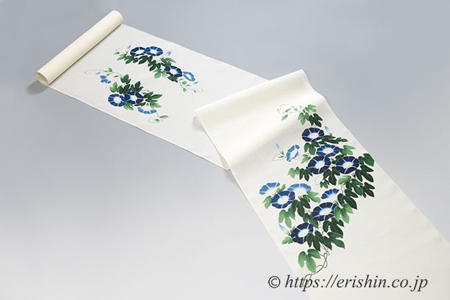 染名古屋帯（朝顔） [夏・単衣向]染めの川勝『着物・呉服えり新』