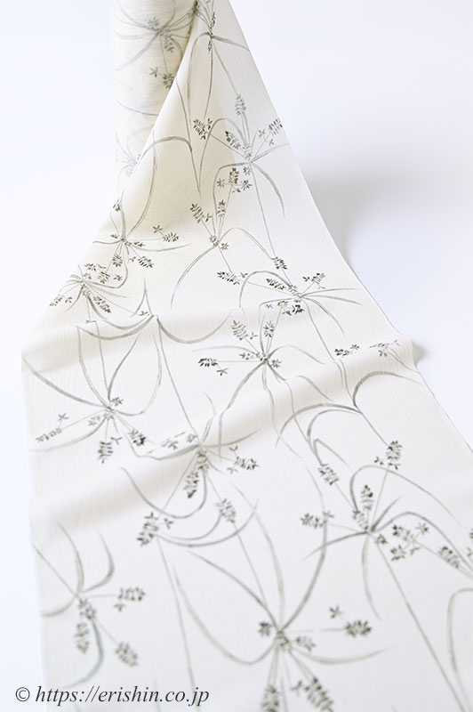 夏小紋（かやつり草/素描のように・紗紬地）野口『着物・呉服えり新』