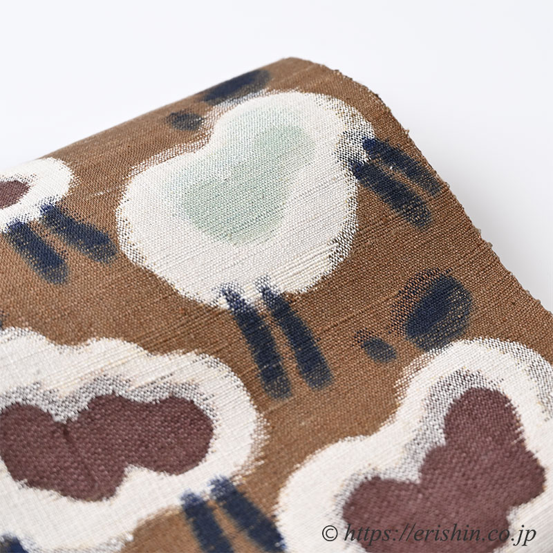 洛風林 八寸織名古帯(夢の中へ/木枯茶色)