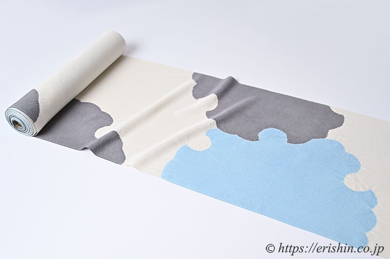 お誂え】小紋（大きな雪輪の絞り染め/さらりとした縮緬地）工芸キモノ