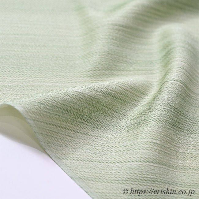 帯揚げ（しけ引き 紐流地紋/山葵色）