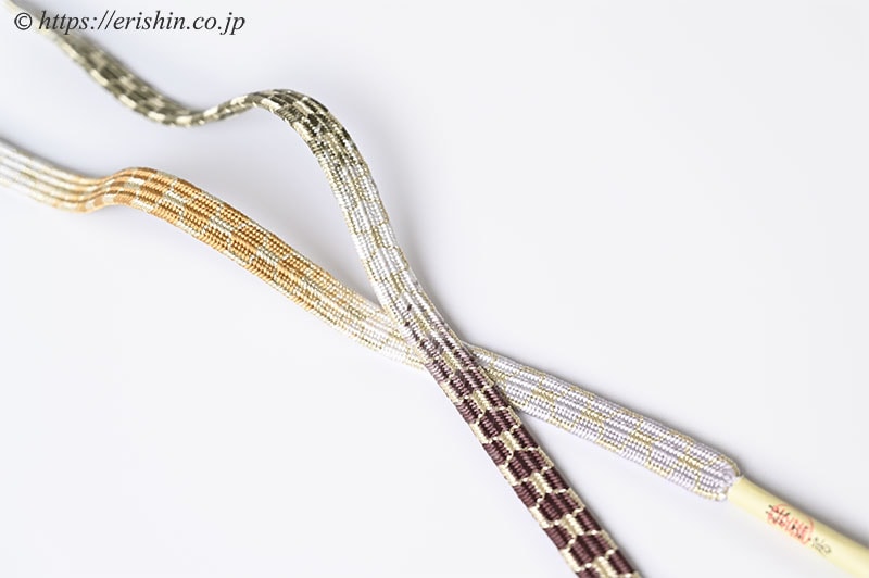 ⭐️専用⭐️帯締め 帯締め 貝の口亀甲組（煤竹色×芥子色） 龍工房『着物・呉服えり新』