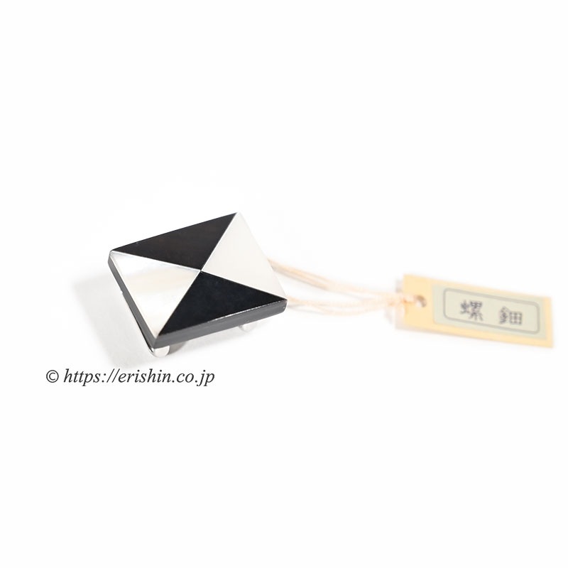 帯留め（螺鈿/クロス・プチ）　☆再入荷しました。