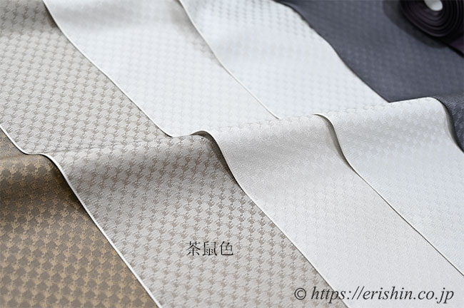 えり新オリジナル 塵よけ兼雨コート「小市松重ね/通年向」 茶鼠色