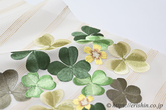 夏九寸 名古屋帯 片側波花 - 水着・ラッシュガード