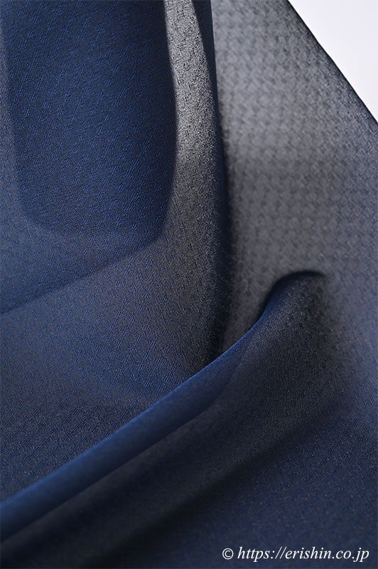 えり新オリジナル 塵よけ兼雨コート「小市松重ね/夏・単衣向」 濃紺色