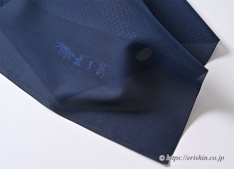 えり新オリジナル 塵よけ兼雨コート「小市松重ね/夏・単衣向」 濃紺色