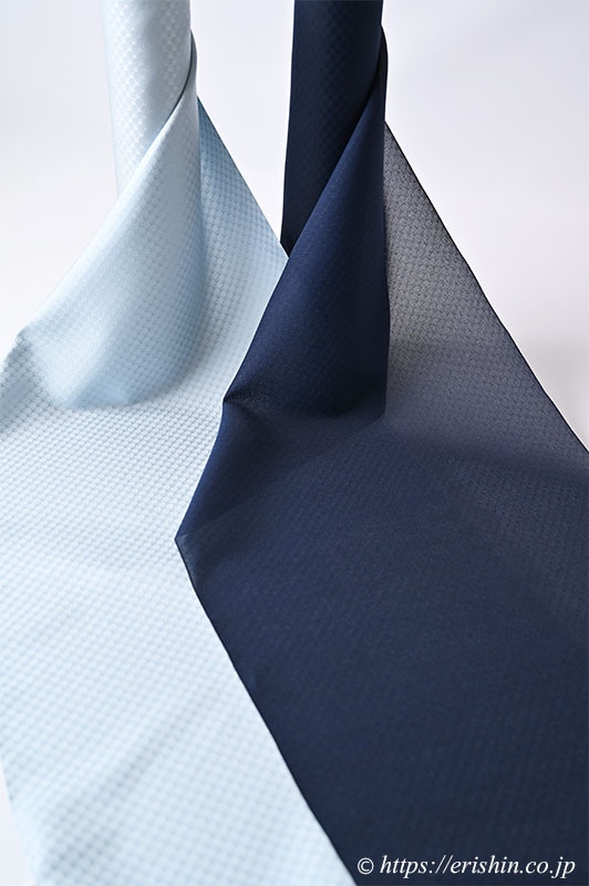 えり新オリジナル 塵よけ兼雨コート「小市松重ね/夏・単衣向」 濃紺色