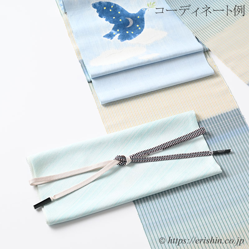 帯揚げ(斜めしけ引き/新橋色)