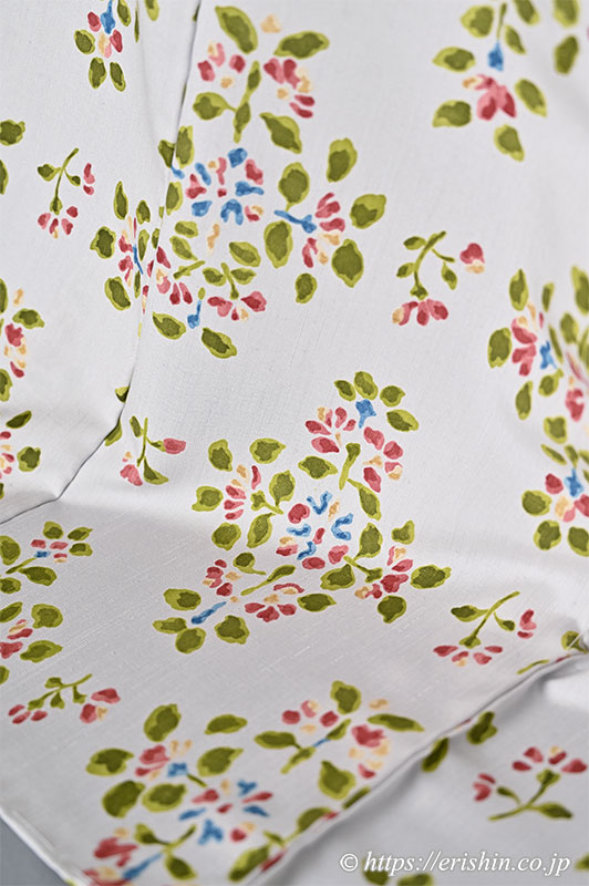 小紋(正倉院十字文/灰白色・紬地) ※特別価格