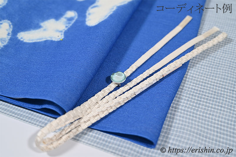 帯留め紐(変わり綾竹組/卯の花色)