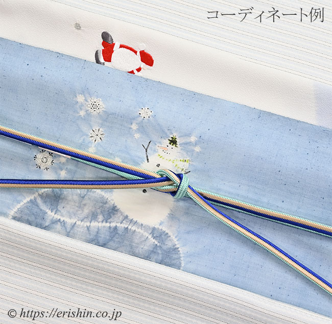 【お誂え】森健持 染名古屋帯(スノーマン・辻ケ花/紬地)