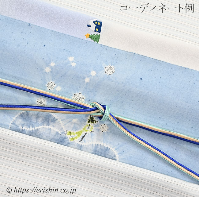 【お誂え】森健持 染名古屋帯(スノーマン・辻ケ花/紬地)