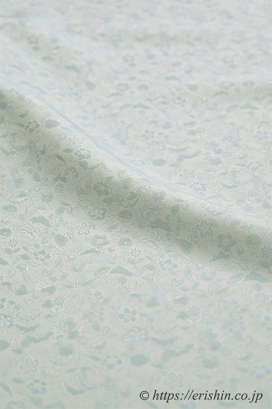 洗える絹の着物 丹後織御召（桃山小紋/淡青磁色）『着物・呉服えり新』
