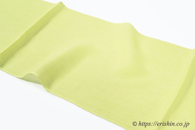 麻絽帯揚げ(無地/萌黄色)