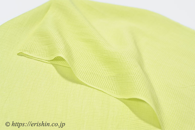 麻絽帯揚げ(無地/萌黄色)
