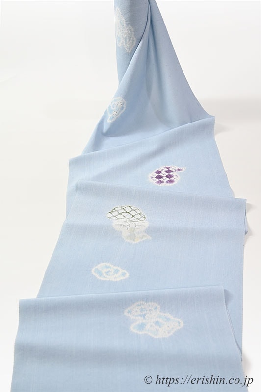 森健持 小紋(霊芝雲・辻ヶ花/紬ちりめん)「着物と帯・呉服えり新」