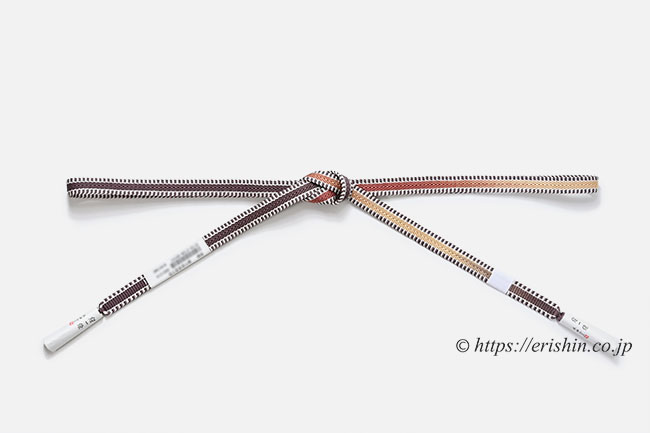 帯締め 高麗耳付銀ひねり(鶯色) ぴったり より房 渡敬 