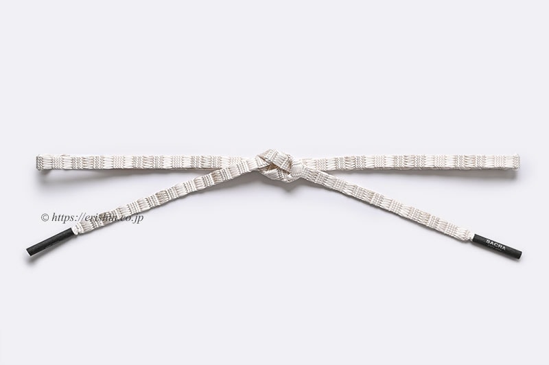 帯締め 綾竹三段鎧組（白に銀）和小物さくら『着物・呉服えり新』
