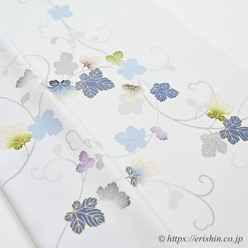 付下(葡萄唐草/月白色)「着物と帯・呉服えり新」