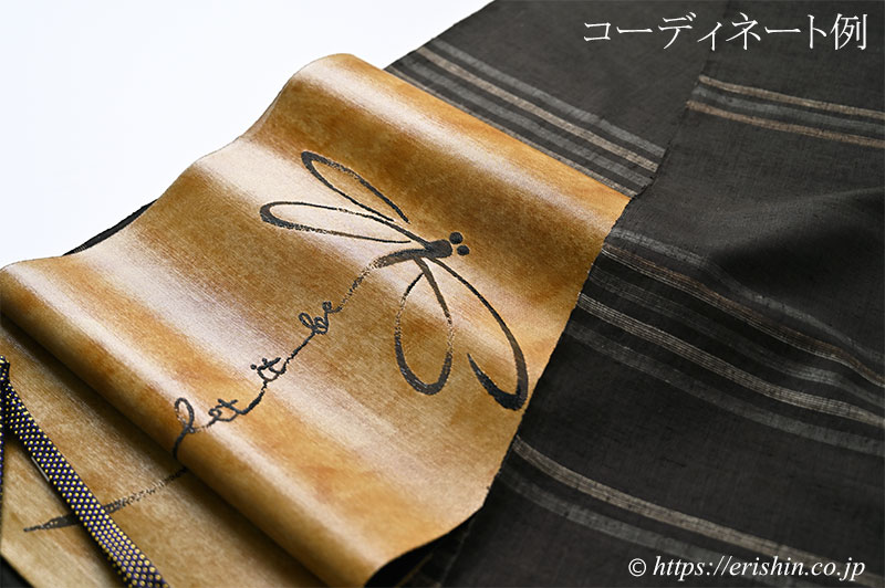 誉田屋源兵衛 九寸織名古屋帯(Let it be 蜻蛉) ※お値段は、お問い合わせ下さい。