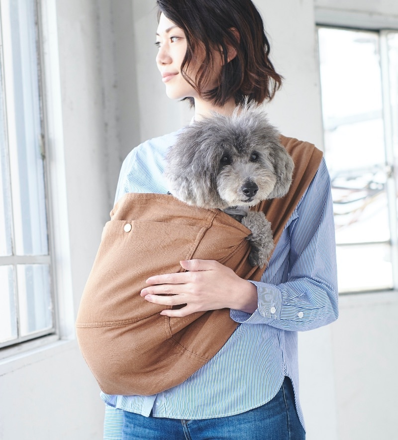 1-15kg対応の犬用抱っこ紐(小型犬・中型犬)オーガーブラウン