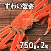 ボイルずわい蟹　姿　約７５０g　２尾　２～3人前