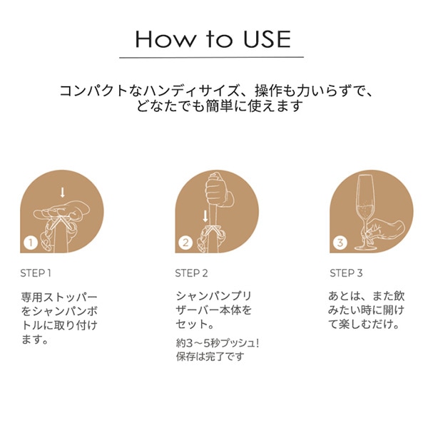 ズィッシュ シャンパンプリザーバーセットB シャンパン酸化防止ツール