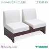 ソーシャルソファー(二人掛) TB-1581-01 感染対策 ソファー 【高田ベッド ソファー業務用 院内 病院 エステ 医療用 治療院 待ち合い 待合 クリニック 整体院 椅子 チェア 業務用 福祉施設 待合ソファー】
