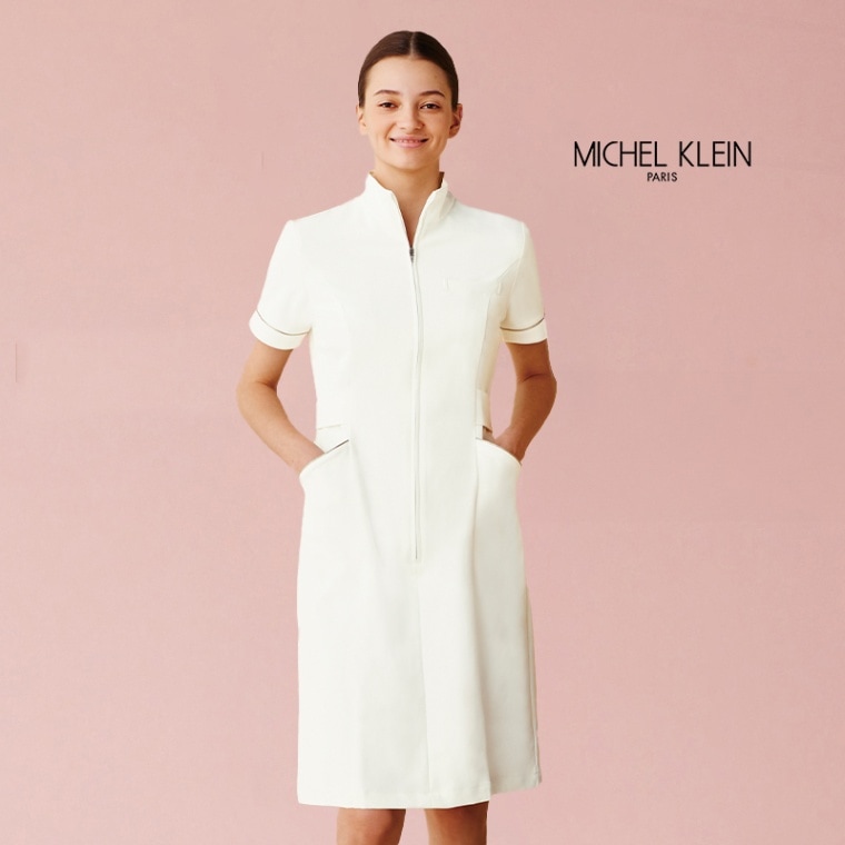 公式] ミシェルクラン スタンドカラーワンピース MK0021
