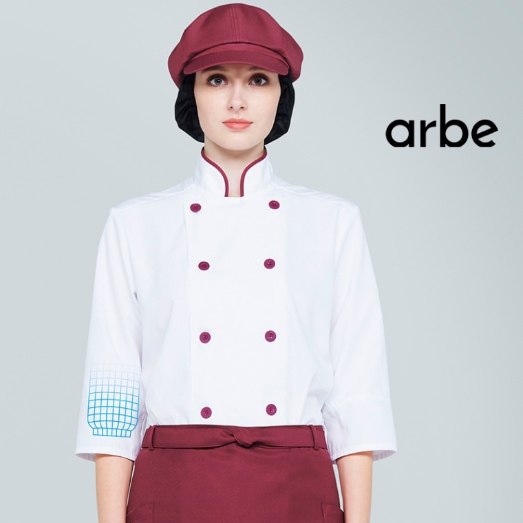 アルべ コックシャツ AS-8514 男女兼用 ARBE 公式] アルべ HACCP対応コックシャツ AS8514